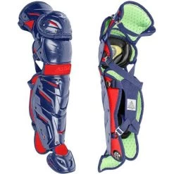 ALL-STAR SYSTEM 7 AXIS INTERMEDIATE NOCSAE APPROVED CATCHER'S KIT (Navy/Scarlet) -Baseball Shop 51NmfjhNxQL. AC