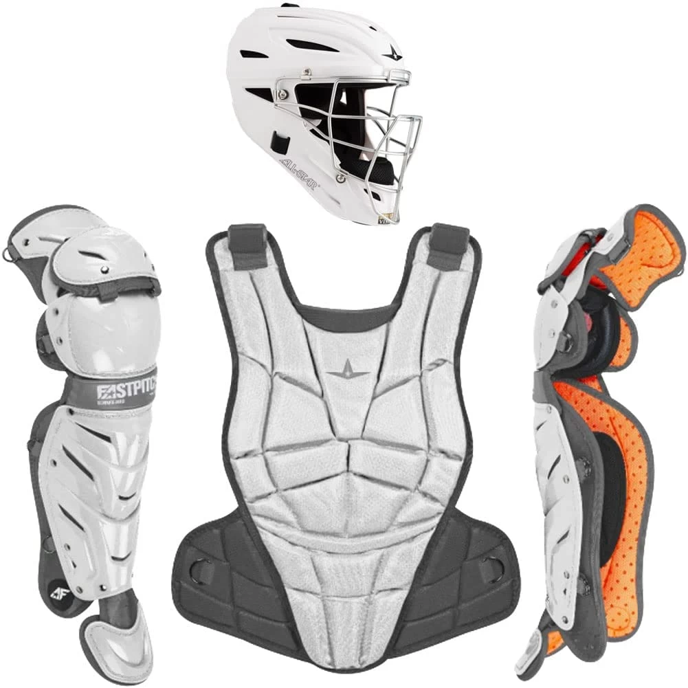 All-Star AFx Series Fastpitch Softball Catcher's Package (White/Graphite) 3 All-Star AFx Series Fastpitch Softball Catcher's Package (White/Graphite)