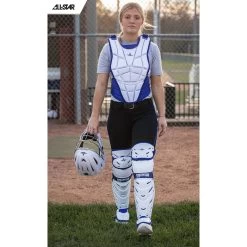 All-Star AFx Series Fastpitch Softball Catcher's Package (White/Royal) -Baseball Shop ALSTR CKW AFX WHBL