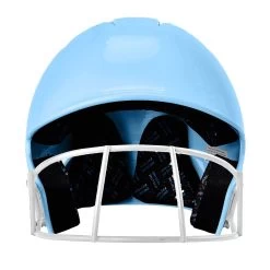 CHAMPRO HX Rise Pro Fastpitch Softball Batting Helmet With Facemask Glossy Finish (Columbia Blue) -Baseball Shop Blue 4 551603c8 551b 4775 bf05 3f1b6b342145