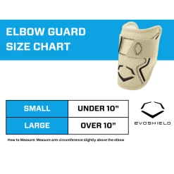 EvoShield PRO-SRZ 2.0 Batter's Baseball Softball Elbow Guard (Sand) -Baseball Shop EvoShield Size Chart Elbow Guard Sand