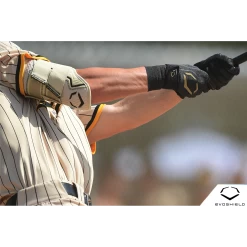EvoShield PRO-SRZ 2.0 Batter's Baseball Softball Double Strap Elbow Guard, Sand -Baseball Shop EvoshieldPRO SRZ2.0Batter sDoubleStrapElbowGuard lifestyle Sand1