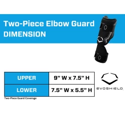 Evoshield PRO-SRZ 2.0 Batter's Baseball Softball Two Piece Elbow Guard (Black) 21 Evoshield PRO-SRZ 2.0 Batter's Baseball Softball Two Piece Elbow Guard (Black) -Baseball Shop PRO SRZ2.0Batter sTwoPieceElbowGuardDims BLK