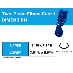 Evoshield PRO-SRZ 2.0 Batter's Baseball Softball Two Piece Elbow Guard (Royal) -Baseball Shop PRO SRZ2.0Batter sTwoPieceElbowGuardDims ROYAL