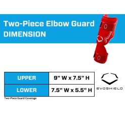 Evoshield PRO-SRZ 2.0 Batter's Baseball Softball Two Piece Elbow Guard (Scarlet) -Baseball Shop PRO SRZ2.0Batter sTwoPieceElbowGuardDims SCARLET