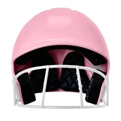 CHAMPRO HX Rise Pro Fastpitch Softball Batting Helmet With Facemask Glossy Finish (Pink) -Baseball Shop Pink 4 68227046 d534 4148 b3fc b2be22a4d429