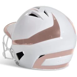 CHAMPRO HX Rise Pro Fastpitch Softball Batting Helmet With Facemask Two-Tone Glossy Finish (White/Rosegold) -Baseball Shop RoseGold 3 9a18af93 647e 439d bf0a 65258aaa8190