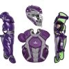 All-Star System7 Axis NOCSAE Adult Two Tone Baseball Catchers Set (Purple) -Baseball Shop alstr ckccpro1x pu main