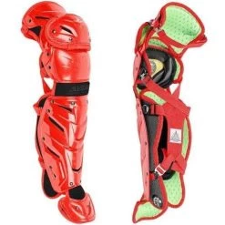 All-Star System 7 Axis Intermediate Baseball Catcher's Set, Chest Protector Helmet Leg Guards (Scarlet/Black) -Baseball Shop alstrs7axiscatchingkitages12 16scbl3