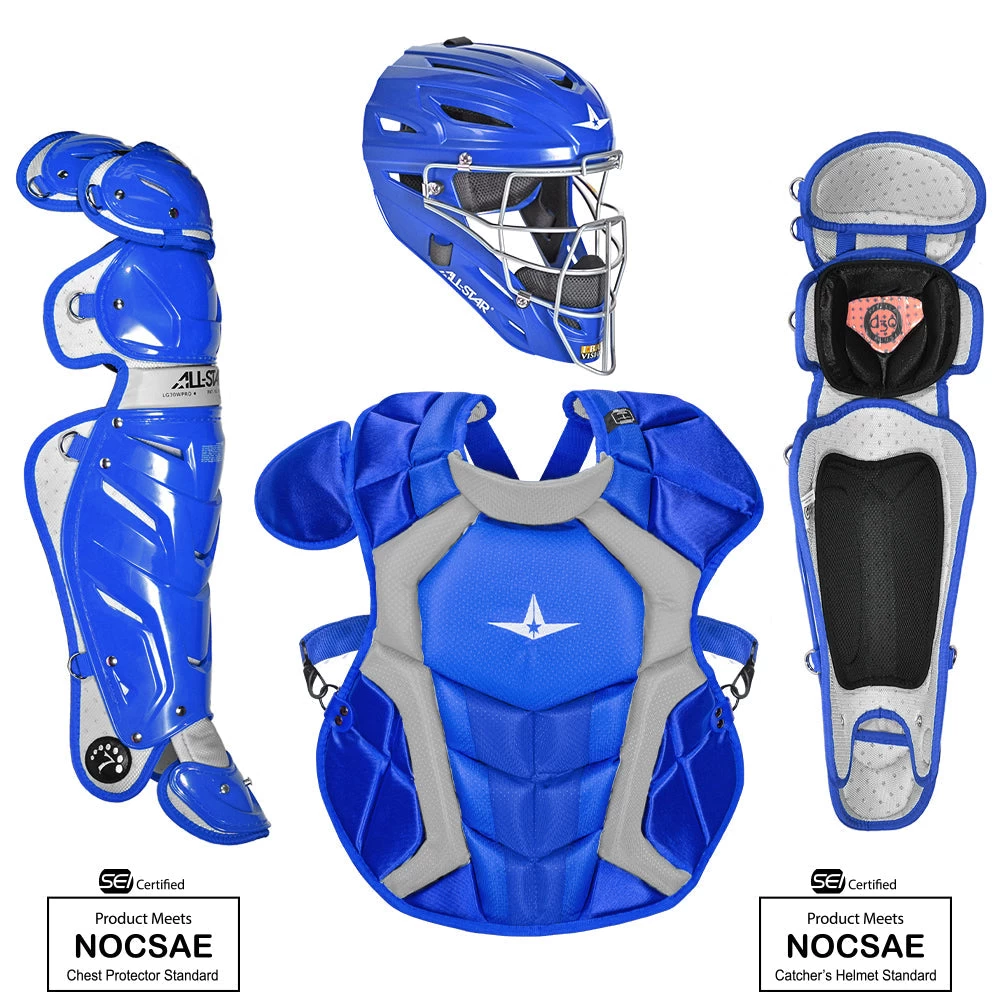 All-Star System7 NOCSAE Certified Adult Pro Baseball Catcher's Kit (Royal) 3 All-Star System7 NOCSAE Certified Adult Pro Baseball Catcher's Kit (Royal)