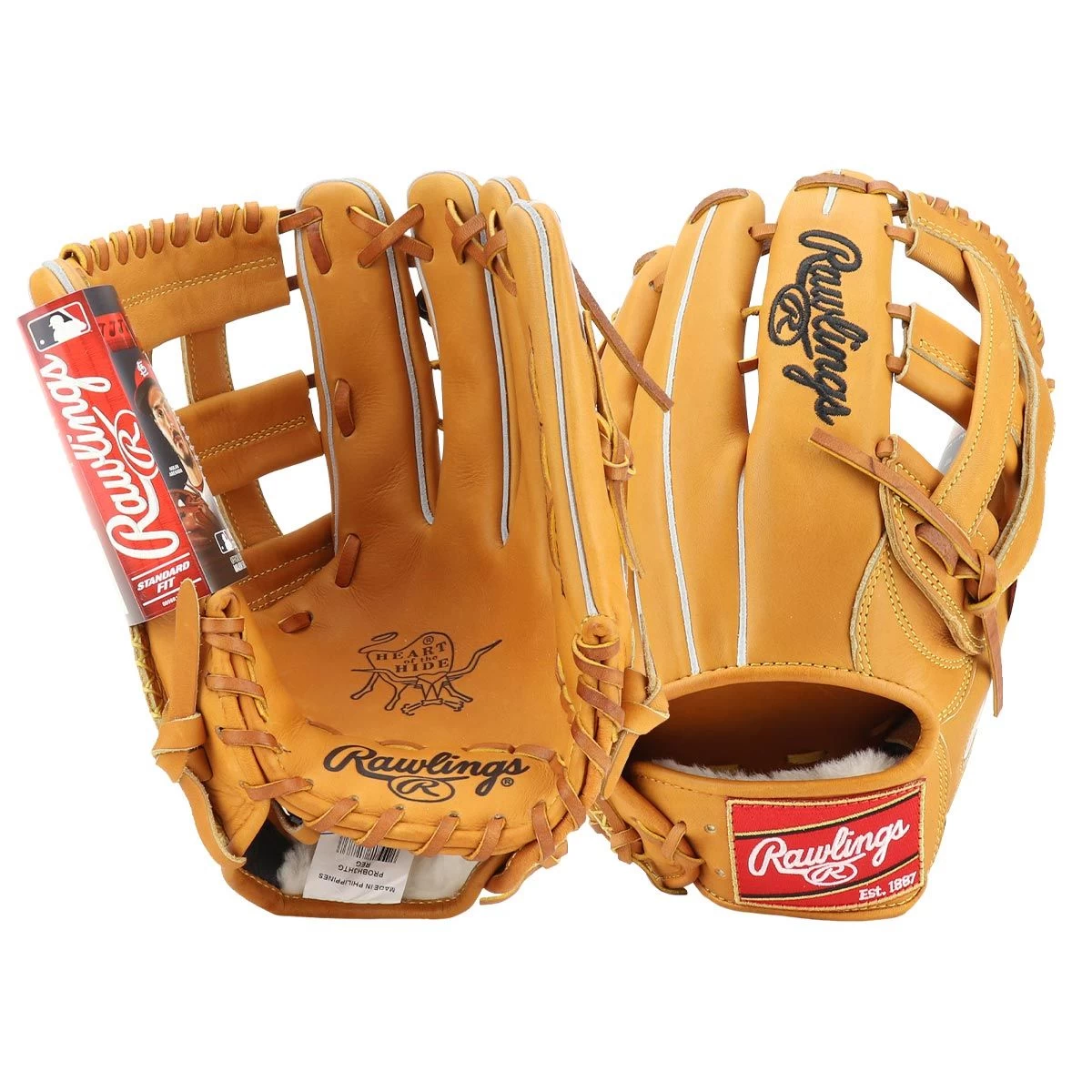 Rawlings Limited Edition Horween PROBH3HTG Bryce Harper Pattern 13" Baseball Fielders Glove 3 Rawlings Limited Edition Horween PROBH3HTG Bryce Harper Pattern 13" Baseball Fielders Glove