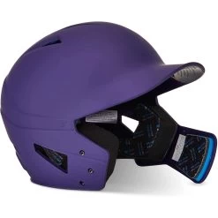 Champro HX Gamer Plus Baseball Batting Helmet Universal Jaw Guard Junior (Purple) -Baseball Shop cha gamerplushlmet hxmjgpuj purp 3