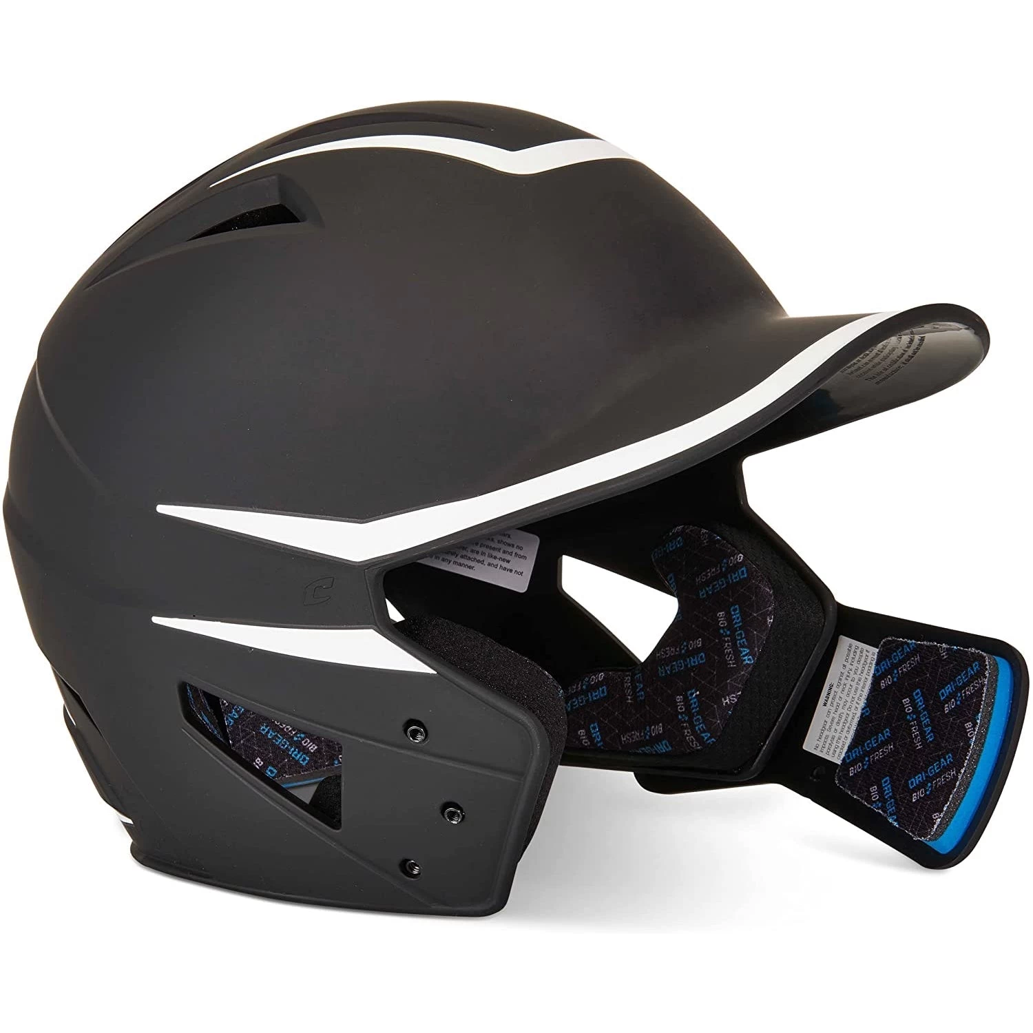 Champro HX Legend Plus Batting Helmet W/ Reversible Jaw Guard (Black / White) 4 Champro HX Legend Plus Batting Helmet W/ Reversible Jaw Guard (Black / White) - Image 2