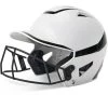 Champro Rise Pro Fastpitch Softball Batting Helmet W/ Facemask (White/Black) -Baseball Shop cha prorishlmtmask hxfpg2bj whblk 1