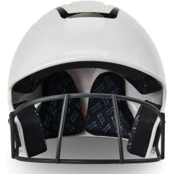 Champro Rise Pro Fastpitch Softball Batting Helmet W/ Facemask (White/Black) -Baseball Shop cha prorishlmtmask hxfpg2bj whblk 4