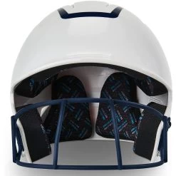 Champro Rise Pro Fastpitch Softball Batting Helmet W/ Facemask (White/Navy) -Baseball Shop cha prorishlmtmask hxfpg2nyj whna 4