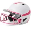 Champro Rise Pro Fastpitch Softball Batting Helmet W/ Facemask (White/Pink) -Baseball Shop cha prorishlmtmask hxfpg2opj whpk 1