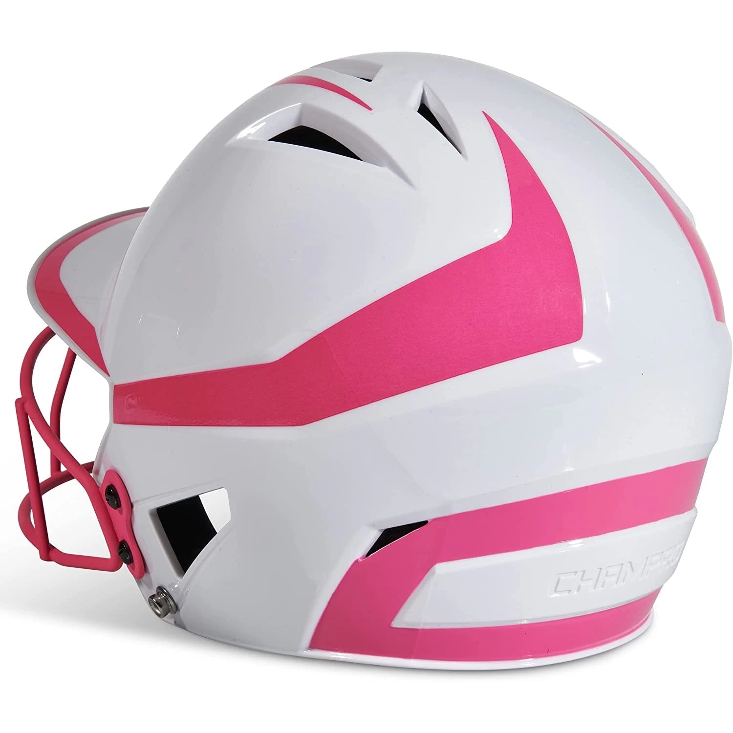 Champro Rise Pro Fastpitch Softball Batting Helmet W/ Facemask (White/Pink) 5 Champro Rise Pro Fastpitch Softball Batting Helmet W/ Facemask (White/Pink) - Image 3