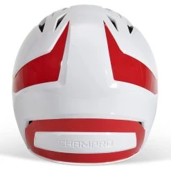 Champro Rise Pro Fastpitch Softball Batting Helmet W/ Facemask (White/Scarlet) -Baseball Shop cha prorishlmtmask hxfpg2scj whsc 5