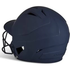 Champro HX Rise Matte Fastpitch/Softball Batting Helmet W/ Facemask (Navy) -Baseball Shop cha risehlmetwmask hxfpmnyj na 3