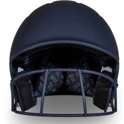 Champro HX Rise Matte Fastpitch/Softball Batting Helmet W/ Facemask (Navy) -Baseball Shop cha risehlmetwmask hxfpmnyj na 4