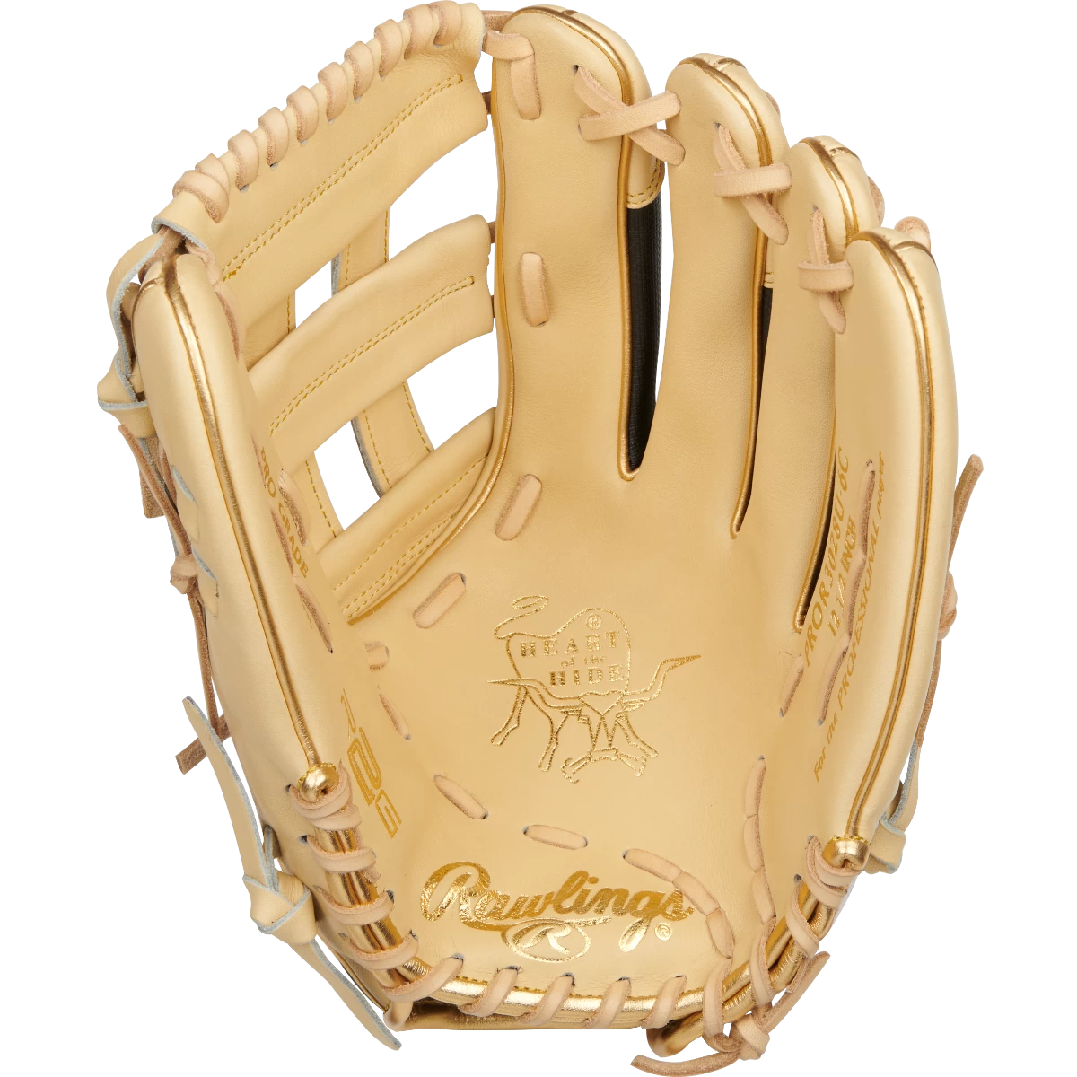 Rawlings Pro H Web With Adjustable Wrist 12 1/2" Heart Of The Hide Contour Series Outfield Glove 3 Rawlings Pro H Web With Adjustable Wrist 12 1/2" Heart Of The Hide Contour Series Outfield Glove
