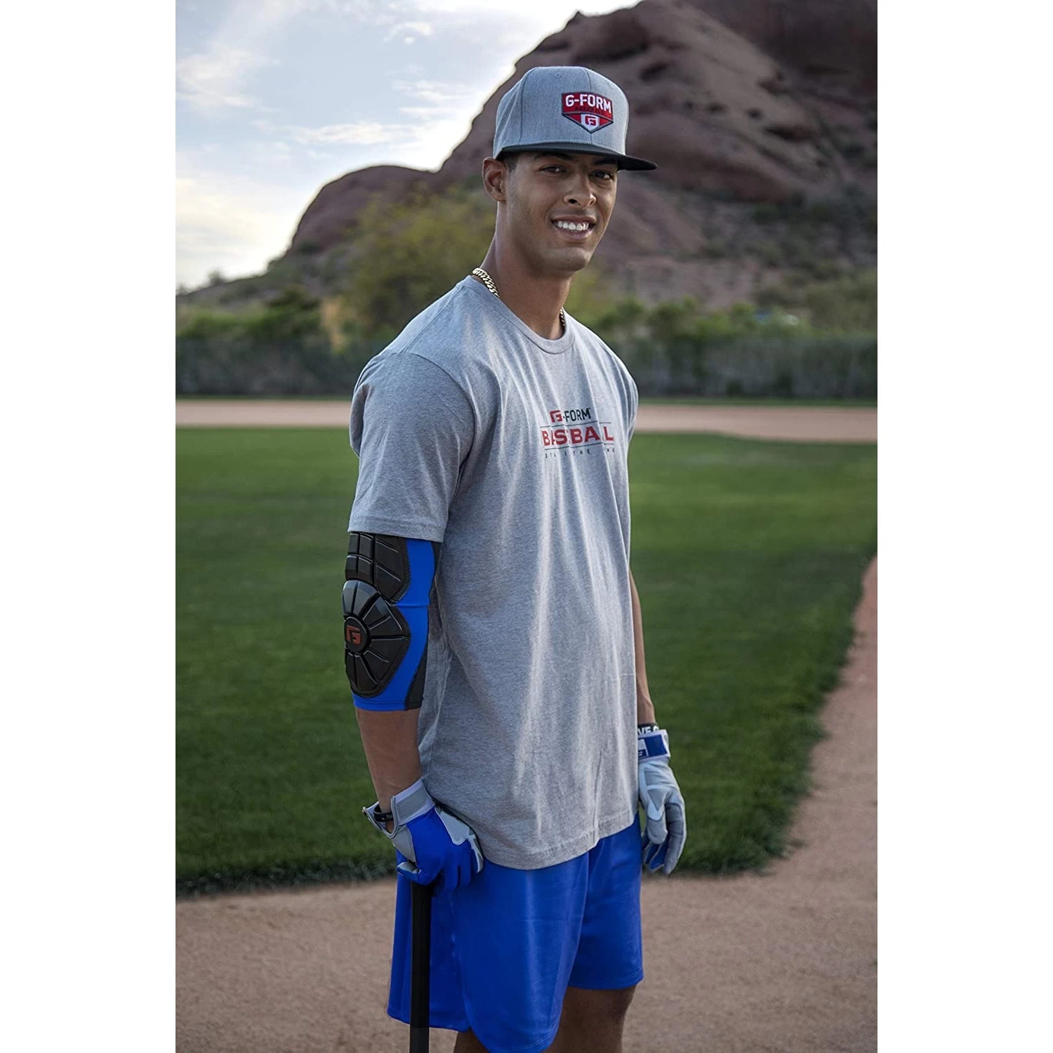 G-Form Pro Extended Adult Baseball Elbow Guard (Black/Royal Blue) 5 G-Form Pro Extended Adult Baseball Elbow Guard (Black/Royal Blue) - Image 3