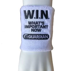 Guardian Baseball Brandon Guyer Mindset Series WIN Wrist Bands Terry Cloth (White) -Baseball Shop gb writsband white1