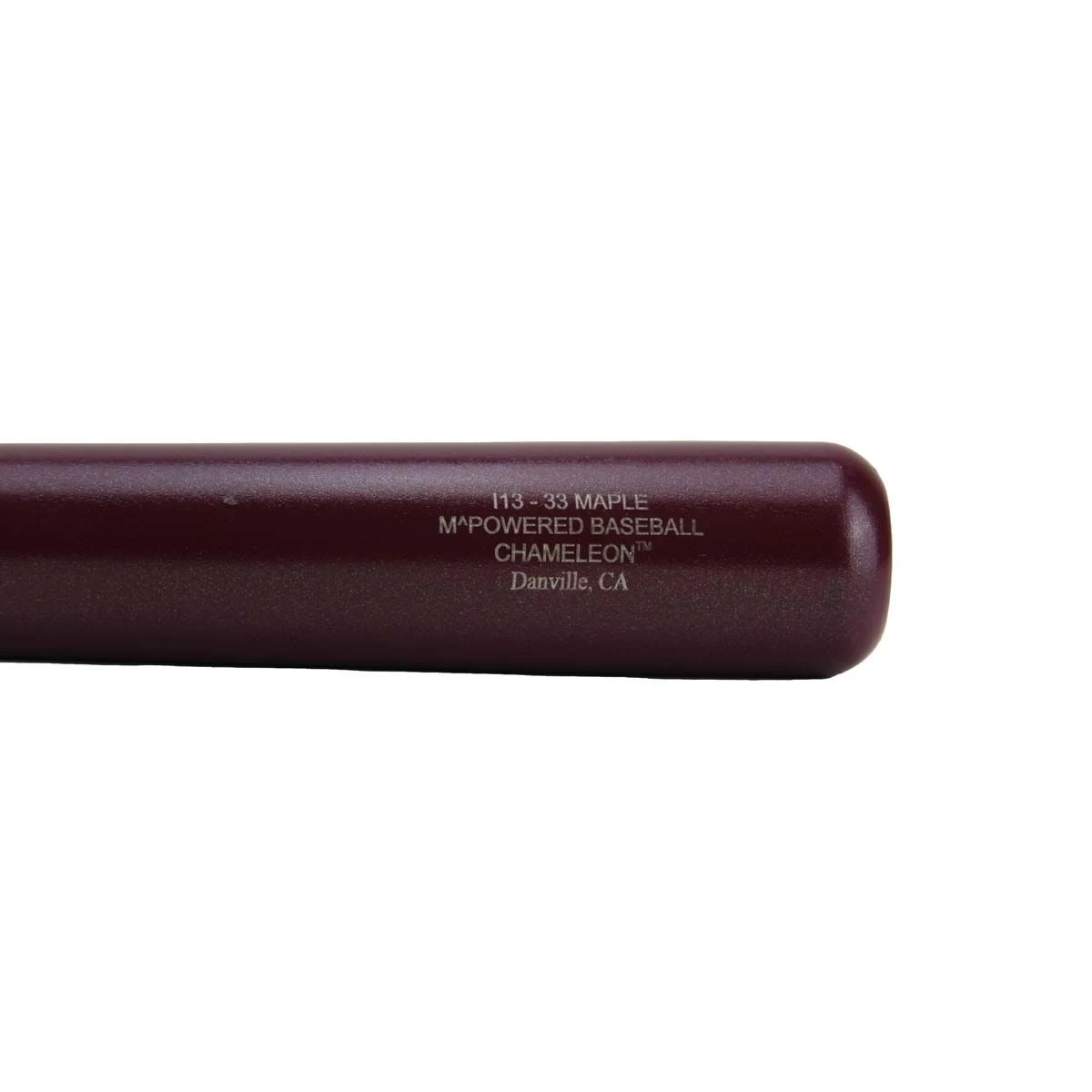 MPowered Chameleon I-13 Burgundy-Sparkle Maple Wood Baseball Bat 5 MPowered Chameleon I-13 Burgundy-Sparkle Maple Wood Baseball Bat - Image 3