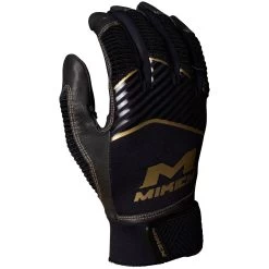 Miken Gold MBGGLD Baseball/Softball Batting Gloves -Baseball Shop miken mbggld blk 04 13699.1654284406
