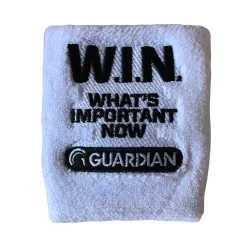 Guardian Baseball Brandon Guyer Mindset Series WIN Wrist Bands Terry Cloth (White)