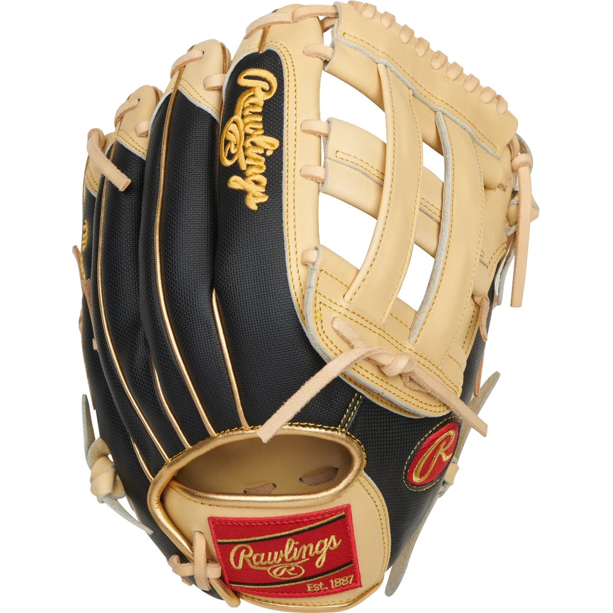 Rawlings Pro H Web With Adjustable Wrist 12 1/2" Heart Of The Hide Contour Series Outfield Glove 5 Rawlings Pro H Web With Adjustable Wrist 12 1/2" Heart Of The Hide Contour Series Outfield Glove - Image 3