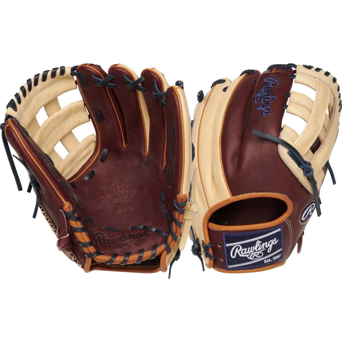 Rawlings Heart Of The Hide Colorsync 7.0 RPRORKB17SH 12.25" Baseball Fielders Glove 7 Rawlings Heart Of The Hide Colorsync 7.0 RPRORKB17SH 12.25" Baseball Fielders Glove - Image 5