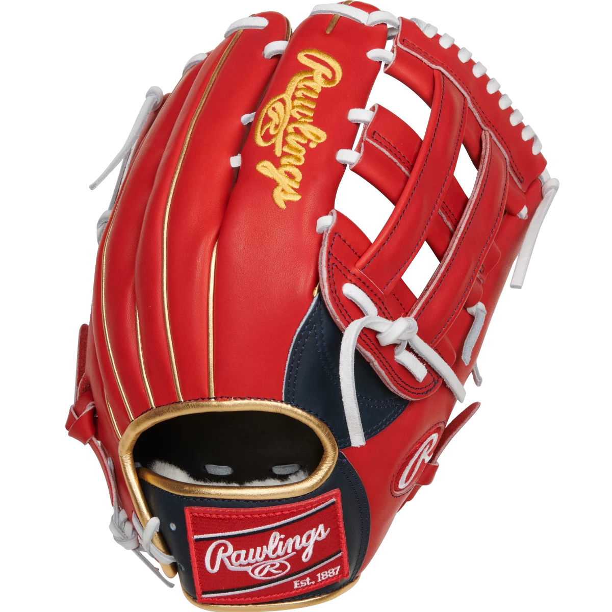 Rawlings Conventional Pro H Web Ronald Acuna Gameday Pattern 12 3/4" Pro Preferred Outfield Glove 5 Rawlings Conventional Pro H Web Ronald Acuna Gameday Pattern 12 3/4" Pro Preferred Outfield Glove - Image 3