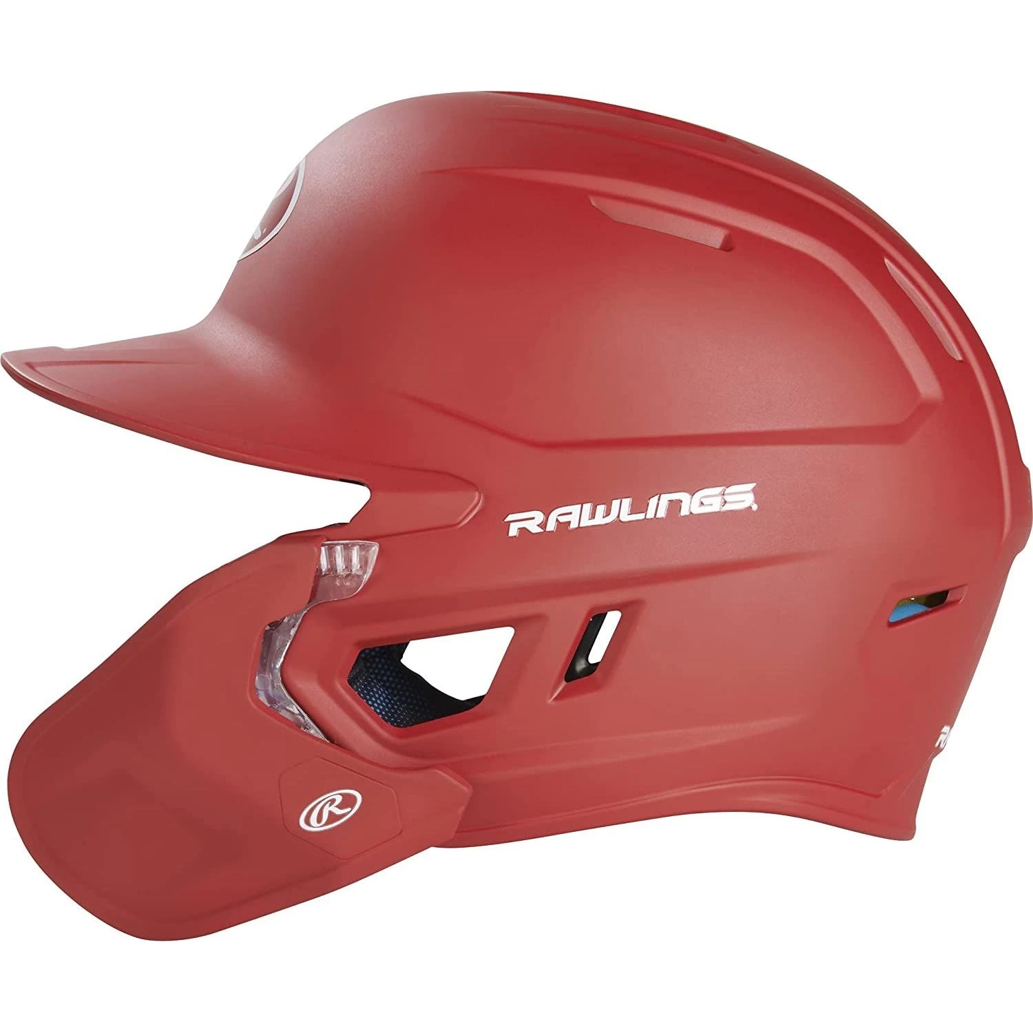 Rawlings Mach 1-Tone Batting Helmet W/ Adjustable Face Guard (Scarlet) 5 Rawlings Mach 1-Tone Batting Helmet W/ Adjustable Face Guard (Scarlet) - Image 3