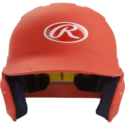 Rawlings MACH Series Matte Baseball Batting Helmet (Orange)