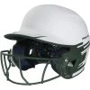 Rawlings Mach Ice Fastpitch Softball Batting Helmet With Face Guard (White/Dark Green) 1 Rawlings Mach Ice Fastpitch Softball Batting Helmet With Face Guard (White/Dark Green) -Baseball Shop raws msb13j wdg main