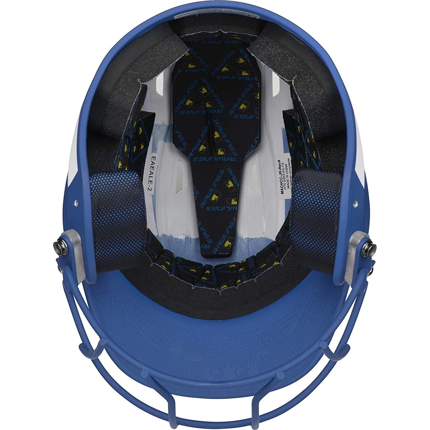 Rawlings Mach Ice Fastpitch Softball Batting Helmet With Face Guard (White/Royal) 7 Rawlings Mach Ice Fastpitch Softball Batting Helmet With Face Guard (White/Royal) - Image 5