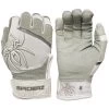 Spiderz PRO Adult Baseball/Softball Batting Gloves 2 Spiderz PRO Adult Baseball/Softball Batting Gloves -Baseball Shop spiderz pro21 whtgry 02962.1679475059
