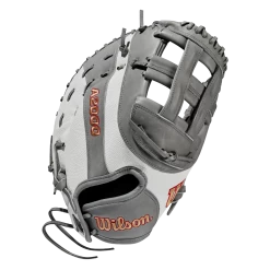 Wilson A2000 FP1BSS 12.5" Fastpitch First Base Mitt -Baseball Shop wbw100220 0 a2000 fp 1b fp1bss 125 whitess gray gold 1