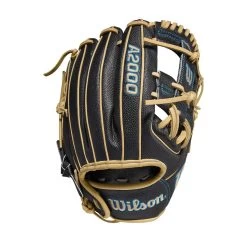 Wilson A2000 Pedroia Fit DP15 With SuperSkin And Spin Control 11.5" Infield Glove -Baseball Shop wbw100399 0 a2000 sc dp15 ss 115 black blonde 1