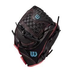 Wilson Flash 11.5" Fastpitch Youth Glove 9 Wilson Flash 11.5" Fastpitch Youth Glove -Baseball Shop wbw100415 2 a440 flash pitcher 115 black hotpink 1