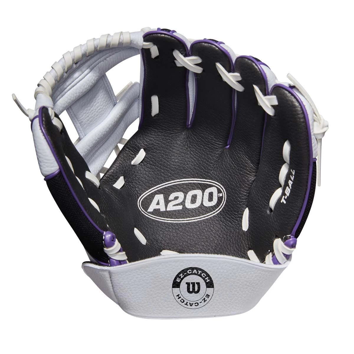 Wilson A200 White Black And Purple 10" Youth Baseball Glove 4 Wilson A200 White Black And Purple 10" Youth Baseball Glove - Image 2