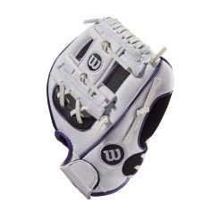 Wilson A200 White Black And Purple 10" Youth Baseball Glove 9 Wilson A200 White Black And Purple 10" Youth Baseball Glove -Baseball Shop wbw100454 2 a200 tball 10 white black purple 1