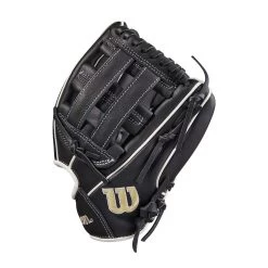 Wilson A500 WBW100898105 10.5" Youth Fielders Glove -Baseball Shop wbw100898 2 a500 bb 105 boys black white blonde 1