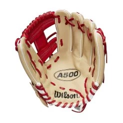 Wilson A500 WBW10089911 11" Youth Fielders Glove -Baseball Shop wbw100899 1 a500 bb 11 boys blonde red white 1